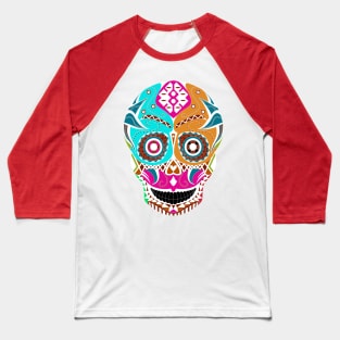 skull candy in wrestling mask ecopop pattern Baseball T-Shirt